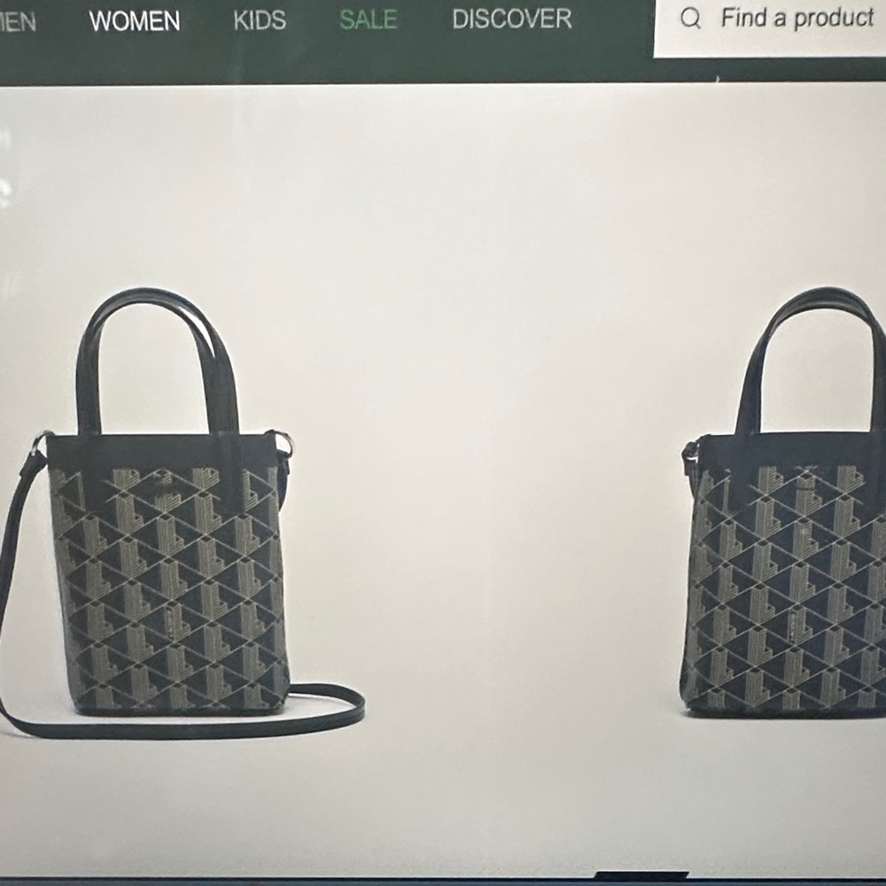 Lacoste Black Patterned Crossbody Bag - Picture 10 of 10